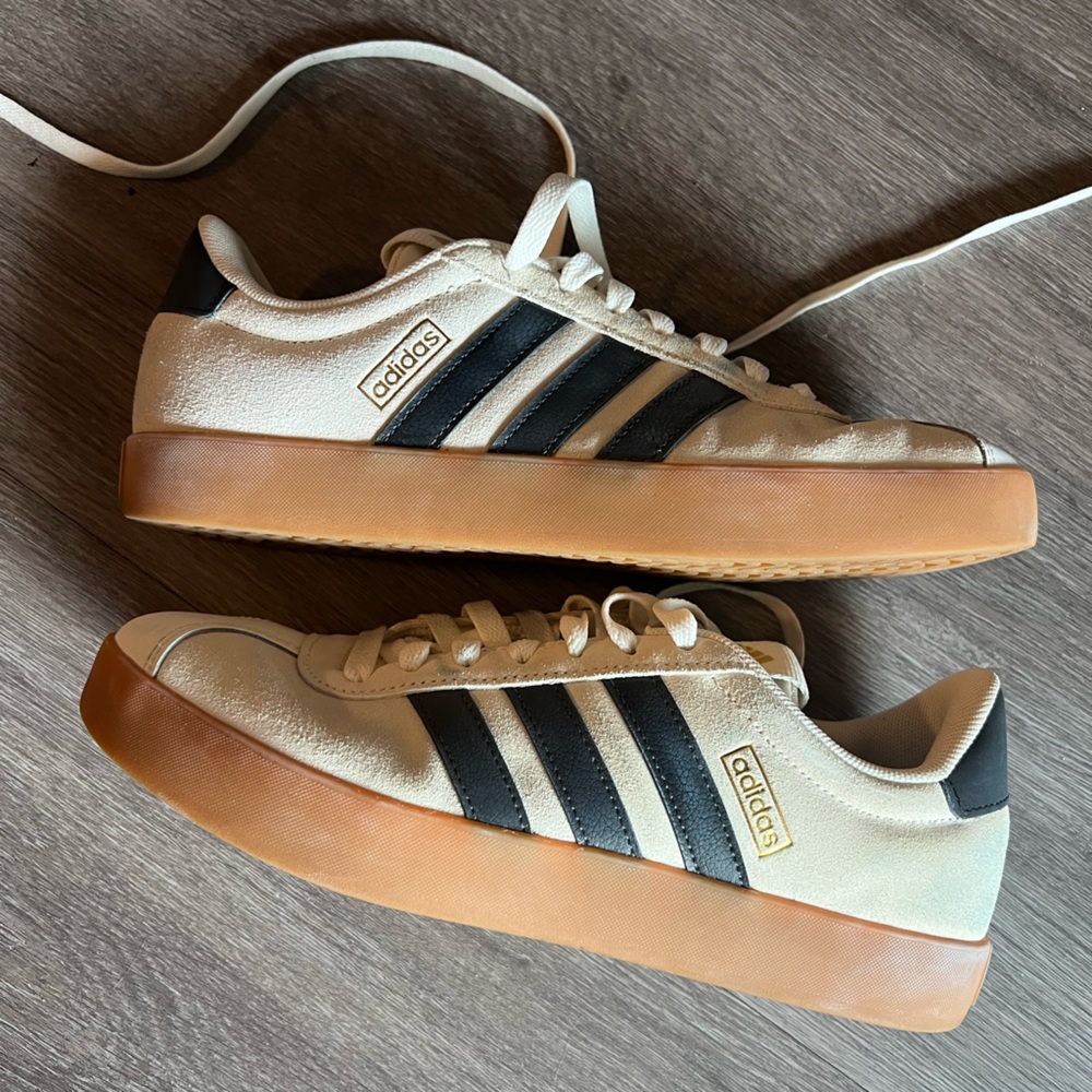 Adidas Classic White and Black Sneakers